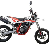 Escape compatível com Beta RR 125 4T Motard 2019-2020, Furore Evo4 Nero, Escape homologado, legal para mercados NÃO europeus, incluindo tubo de ligação e db killer removível 