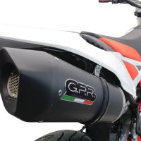 Escape compatível com Beta RR 125 4T Motard 2019-2020, Furore Evo4 Nero, Escape homologado, legal para mercados NÃO europeus, incluindo tubo de ligação e db killer removível 