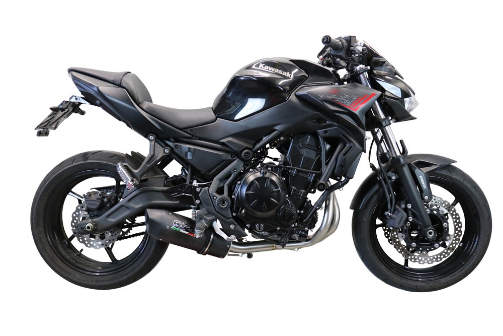 Escape compatível com Kawasaki Z 650 2017-2020, Furore Evo4 Nero, Escape completo, não legal para países da UE, com db killer removível 