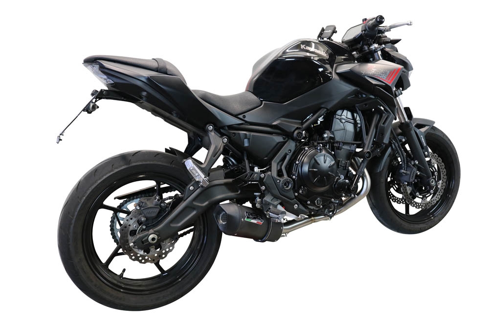 Escape compatível com Kawasaki Z 650 2017-2020, Furore Evo4 Nero, Escape completo, não legal para países da UE, com db killer removível 