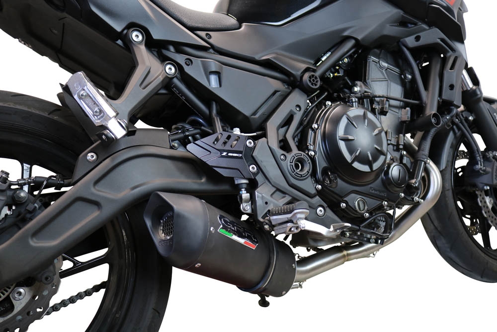 Escape compatível com Kawasaki Z 650 2017-2020, Furore Evo4 Nero, Escape completo, não legal para países da UE, com db killer removível 