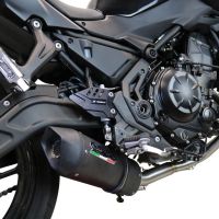 Escape compatível com Kawasaki Z 650 2017-2020, Furore Evo4 Nero, Escape completo, não legal para países da UE, com db killer removível 