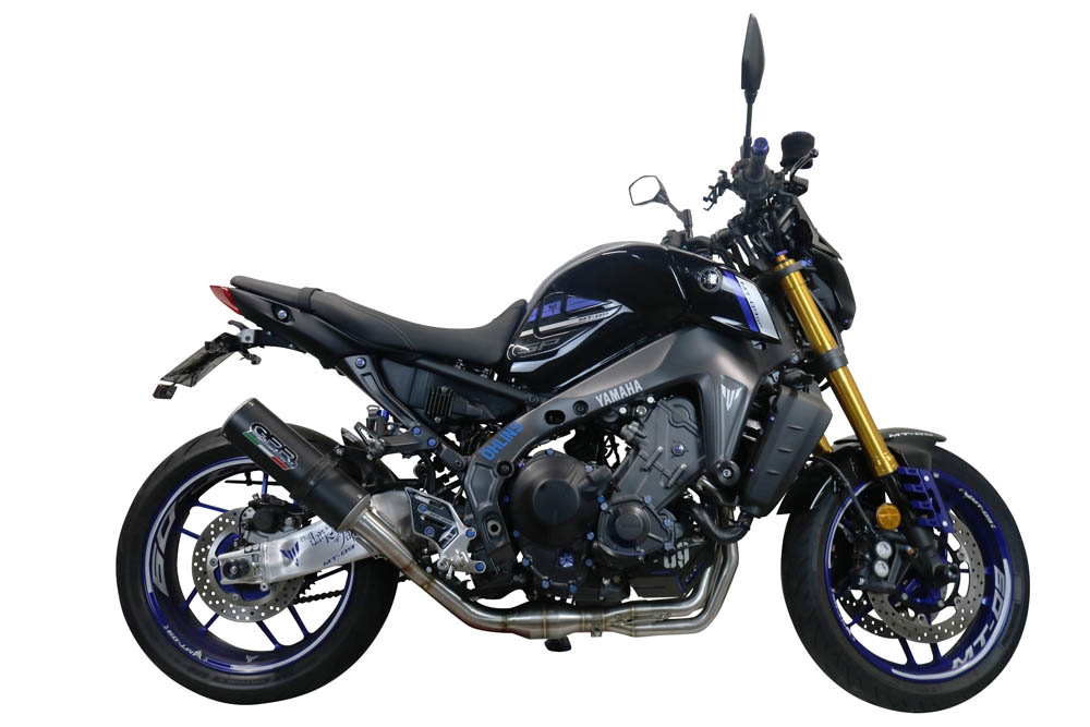 Escape compatível com Yamaha Mt-09 2021-2023, M3 Black Titanium, Escape completo, não legal para países da UE, com db killer removível 
