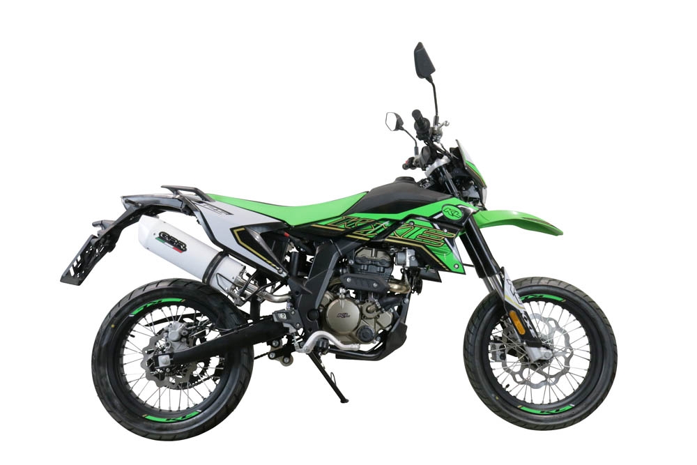 Escape compatível com KL MOTOR KXE 125 2022-2023, Albus Evo4, Escape homologado, legal para mercados NÃO europeus, incluindo tubo de ligação e db killer removível 