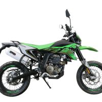 Escape compatível com KL MOTOR KXE 125 2022-2023, Albus Evo4, Escape homologado, legal para mercados NÃO europeus, incluindo tubo de ligação e db killer removível 