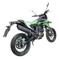 Escape compatível com KL MOTOR KXE 125 2022-2023, Furore Evo4 Nero, Escape homologado, legal para mercados NÃO europeus, incluindo tubo de ligação e db killer removível 