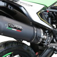 Escape compatível com KL MOTOR KXE 125 2022-2023, Furore Evo4 Nero, Escape homologado, legal para mercados NÃO europeus, incluindo tubo de ligação e db killer removível 