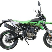 Escape compatível com KL MOTOR KXE 125 2022-2023, Furore Evo4 Poppy, Escape homologado, legal para mercados NÃO europeus, incluindo tubo de ligação e db killer removível 