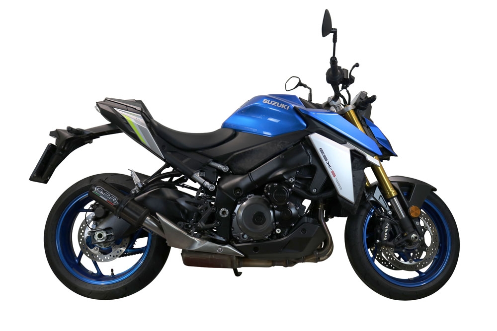 Escape compatível com Suzuki Gsx-S 1000 GX 2024-2025, M3 Black Titanium, Escape legal, homologado, silenciador com db killer removível e tubo de ligação específico 