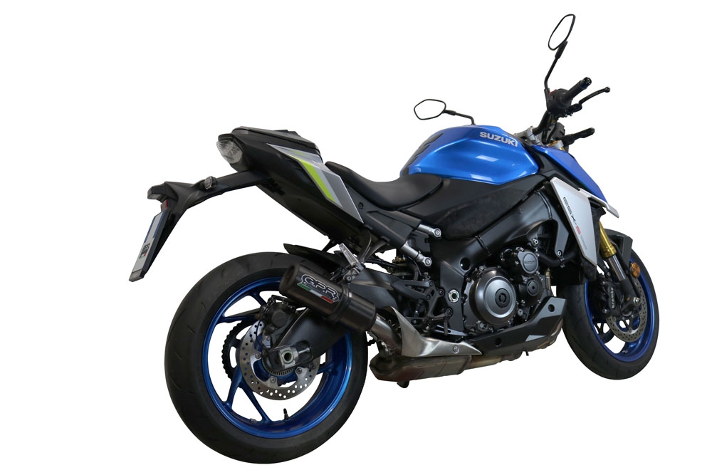 Escape compatível com Suzuki Gsx-S 1000 GX 2024-2025, M3 Black Titanium, Escape legal, homologado, silenciador com db killer removível e tubo de ligação específico 
