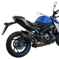 Escape compatível com Suzuki Gsx-S 1000 GX 2024-2025, M3 Black Titanium, Escape legal, homologado, silenciador com db killer removível e tubo de ligação específico 