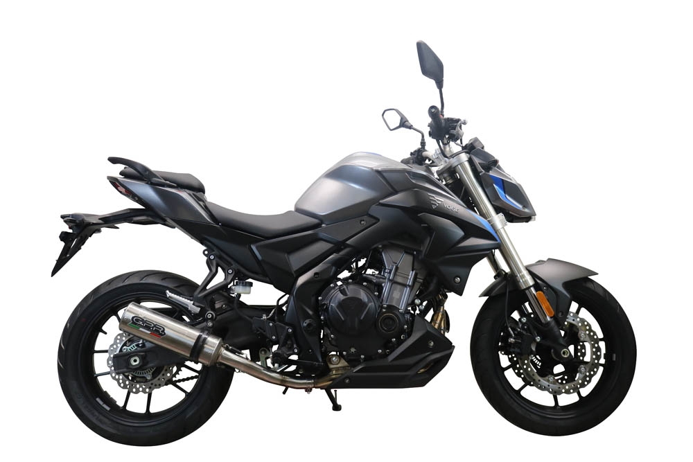 Escape compatível com Voge 500DSX 2021-2024, M3 Inox , Escape legal, homologado, silenciador com db killer removível e tubo de ligação específico 