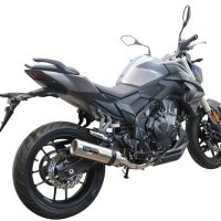Escape compatível com Voge 500DSX 2021-2024, M3 Inox , Escape legal, homologado, silenciador com db killer removível e tubo de ligação específico 