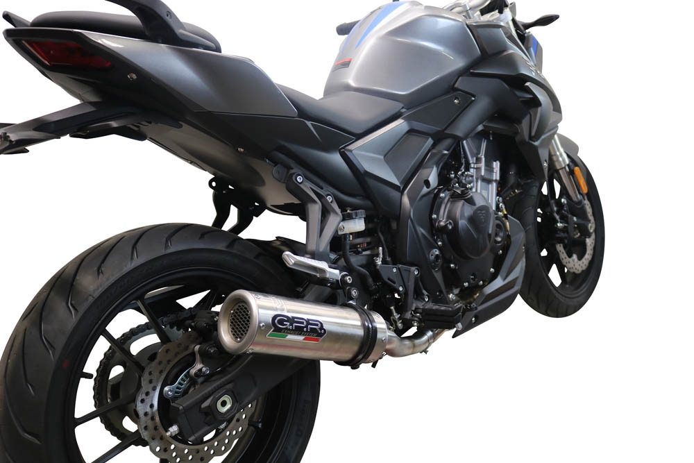 Escape compatível com Voge 500DSX 2021-2024, M3 Inox , Escape legal, homologado, silenciador com db killer removível e tubo de ligação específico 