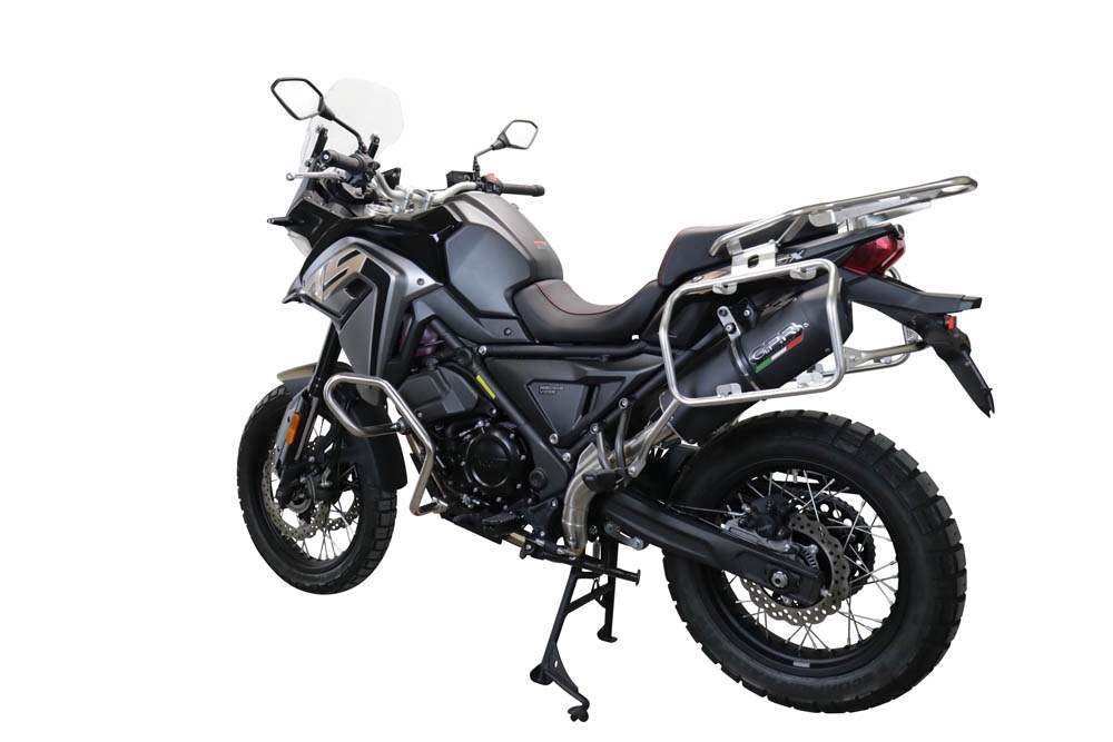 Escape compatível com Voge 650DSX 2021-2024, Furore Evo4 Nero, Escape homologado, legal para mercados NÃO europeus, incluindo tubo de ligação e db killer removível 