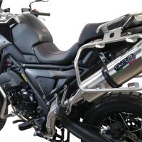 Escape compatível com Voge 650DSX 2021-2024, Satinox , Sistema homologado apenas para ruído, válido para mercados fora da UESilencioso com tubo de ligação 
