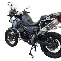 Escape compatível com Voge 650DSX 2021-2024, Satinox , Sistema homologado apenas para ruído, válido para mercados fora da UESilencioso com tubo de ligação 