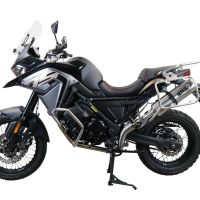 Escape compatível com Voge 650DSX 2021-2024, Satinox , Sistema homologado apenas para ruído, válido para mercados fora da UESilencioso com tubo de ligação 