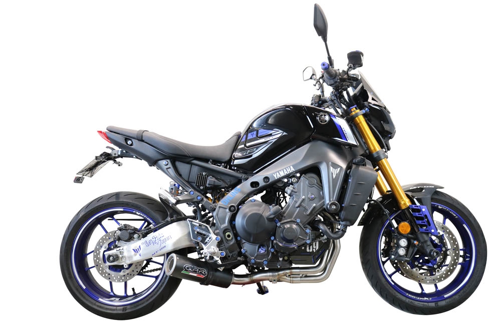 Escape compatível com Yamaha Mt-09 2021-2024, M3 Black Titanium, Escape completo, não legal para países da UE, com db killer removível 