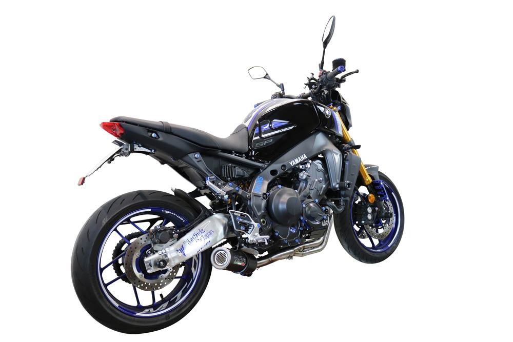 Escape compatível com Yamaha Mt-09 2021-2024, M3 Black Titanium, Escape completo, não legal para países da UE, com db killer removível 