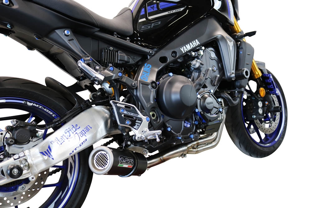 Escape compatível com Yamaha Mt-09 2021-2024, M3 Black Titanium, Escape completo, não legal para países da UE, com db killer removível 