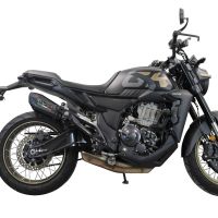 GPR escape compatível com  Zontes 350 T1 ADV 2022-2024, New Grand Prix Evo Poppy, Escape legal, homologado, silenciador com db killer removível e tubo de ligação específico 