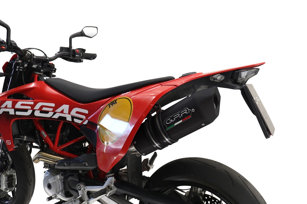 Escape compatível com Gas Gas ES 700 2023-2024, Furore Evo4 Nero, Escape homologado, legal para mercados NÃO europeus, incluindo tubo de ligação e db killer removível 