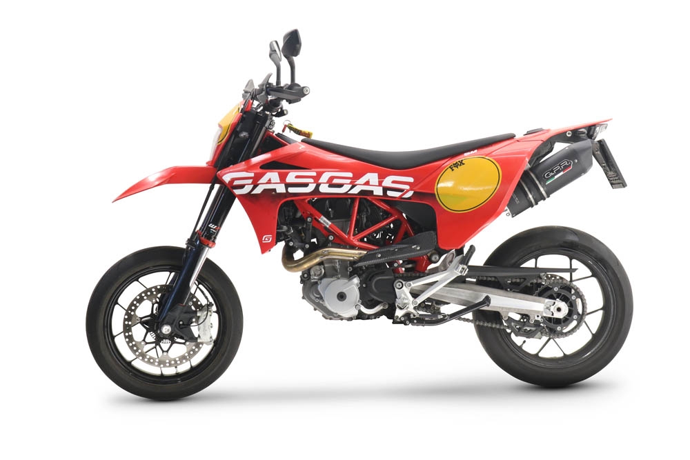 Escape compatível com Gas Gas ES 700 2023-2024, Furore Evo4 Nero, Escape homologado, legal para mercados NÃO europeus, incluindo tubo de ligação e db killer removível 
