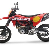 GPR escape compatível com  Gas Gas SM 700 2023-2024, New Grand Prix Evo Poppy, Escape legal, aprovado, com db killer removível, tubo de conexão e conversor catalítico 