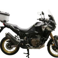 Top case maletas GPR TECH compatível com Honda Crf 1100 L Africa Twin 2020/2024 e5 Top Case Alpi-Tech em alumínio, cor prata com placa específica incluída Capacidade Litros 35