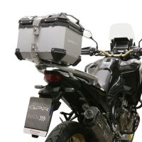 Top case maletas GPR TECH compatível com Honda Crf 1100 L Africa Twin 2020/2024 e5 Top Case Alpi-Tech em alumínio, cor prata com placa específica incluída Capacidade Litros 35