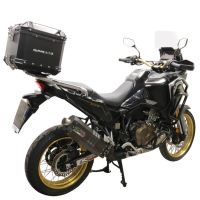Top case maletas GPR TECH compatível com Honda Crf 1100 L Africa Twin 2020/2024 e5 Top Case Alpi-Tech em alumínio, cor preta com placa específica incluída Capacidade Litros 55