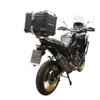 Top case maletas GPR TECH compatível com Honda Crf 1100 L Africa Twin 2020/2024 e5 Top Case Alpi-Tech em alumínio, cor prata com placa específica incluída Capacidade Litros 55