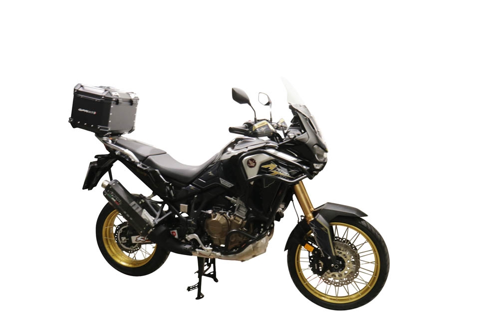 Top case maletas GPR TECH compatível com Honda Crf 1100 L Africa Twin 2020/2024 e5 Top Case Alpi-Tech em alumínio, cor preta com placa específica incluída Capacidade Litros 55