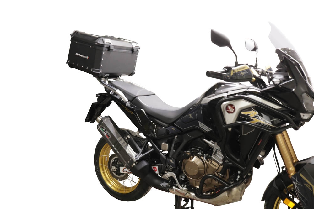 Top case maletas GPR TECH compatível com Honda Crf 1100 L Africa Twin 2020/2024 e5 Top Case Alpi-Tech em alumínio, cor preta com placa específica incluída Capacidade Litros 35