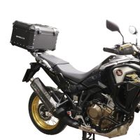 Top case maletas GPR TECH compatível com Honda Crf 1100 L Africa Twin 2020/2024 e5 Top Case Alpi-Tech em alumínio, cor preta com placa específica incluída Capacidade Litros 35