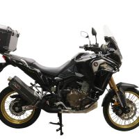Top case maletas GPR TECH compatível com Honda Crf 1100 L Africa Twin 2020/2024 e5 Top Case Alpi-Tech em alumínio, cor preta com placa específica incluída Capacidade Litros 35
