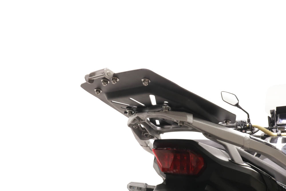 GPR TECH compatível com Honda Crf 1100 L Africa Twin 2020/2024 e5 Placa de encaixe específica Top Case ALPITECH 35 LT compatível com bagageiro original, aço inox com 4 pontos de ancoragem