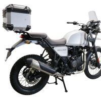 Top case maletas GPR TECH compatível com Royal Enfield Himalayan 410 2017/2023 Top Case Alpi-Tech em alumínio, cor prata com placa específica incluída Capacidade Litros 26