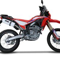 Escape compatível com Honda Crf 300 L - Rally 2021-2024, Albus Ceramic, Escape homologado, legal para mercados NÃO europeus, incluindo tubo de ligação e db killer removível 