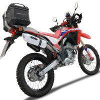 Escape compatível com Honda Crf 300 L - Rally 2021-2024, Albus Ceramic, Escape homologado, legal para mercados NÃO europeus, incluindo tubo de ligação e db killer removível 