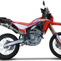 Escape compatível com Honda Crf 300 L - Rally 2021-2024, Deeptone Inox, Sistema homologado, catalisador original será eliminado Silencioso com tubo de ligação 