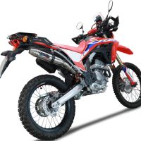 Escape compatível com Honda Crf 300 L - Rally 2021-2024, Deeptone Inox, Sistema homologado, catalisador original será eliminado Silencioso com tubo de ligação 
