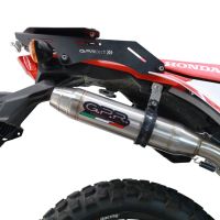 Escape compatível com Honda Crf 300 L - Rally 2021-2024, Deeptone Inox, Sistema homologado, catalisador original será eliminado Silencioso com tubo de ligação 