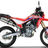 Escape compatível com Honda Crf 300 L - Rally 2021-2024, Dual Inox, Escape legal, aprovado, com db killer removível, tubo de conexão e conversor catalítico 