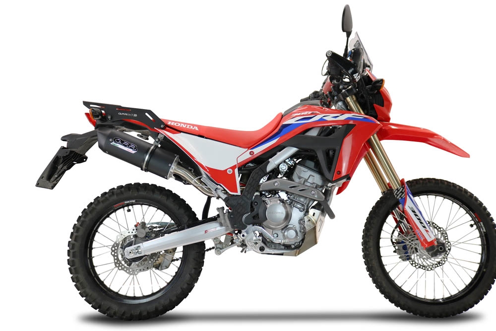 Escape compatível com Honda Crf 300 L - Rally 2021-2024, Furore Nero, Escape homologado, legal para mercados NÃO europeus, incluindo tubo de ligação e db killer removível 
