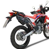 Escape compatível com Honda Crf 300 L - Rally 2021-2024, Furore Nero, Escape homologado, legal para mercados NÃO europeus, incluindo tubo de ligação e db killer removível 