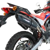 Escape compatível com Honda Crf 300 L - Rally 2021-2024, Furore Nero, Escape homologado, legal para mercados NÃO europeus, incluindo tubo de ligação e db killer removível 