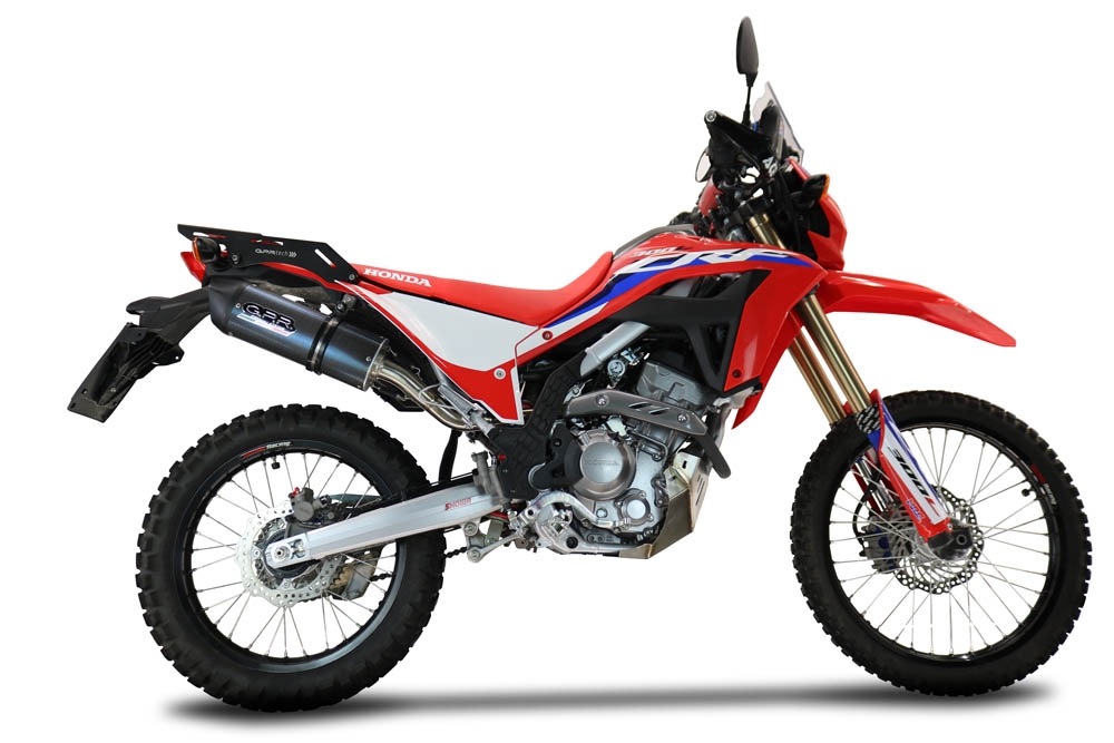 Escape compatível com Honda Crf 300 L - Rally 2021-2024, Furore Poppy, Escape homologado, legal para mercados NÃO europeus, incluindo tubo de ligação e db killer removível 
