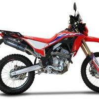 Escape compatível com Honda Crf 300 L - Rally 2021-2024, Furore Poppy, Escape homologado, legal para mercados NÃO europeus, incluindo tubo de ligação e db killer removível 